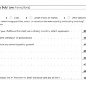 Blank Cost of Goods Sold Template