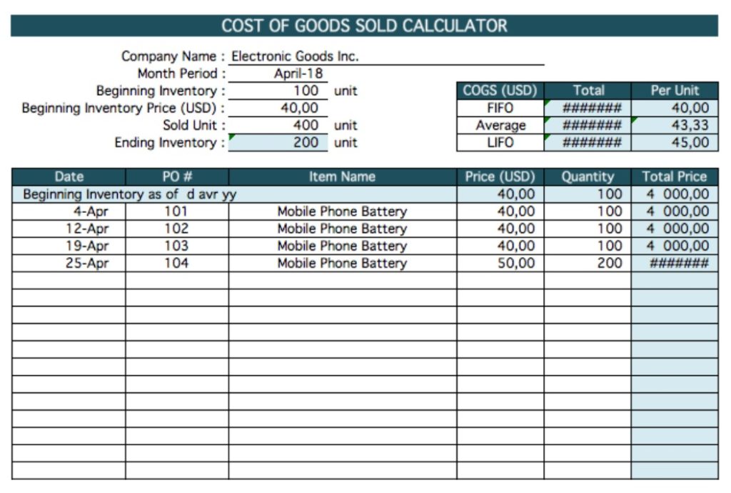 financial statement template