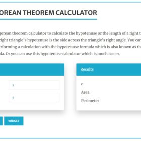 Pythagorean Theorem Calculator Sample