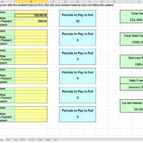 Debt Snowball Consolidation Calculator Template