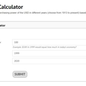 Inflation Calculator Sheet Template