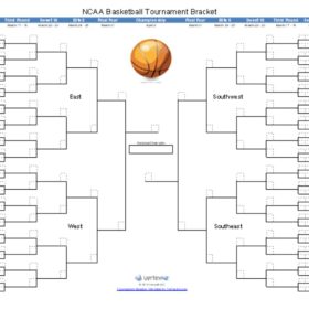 Tournament Elimination Bracket Template