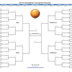 Tournament Elimination Bracket Template