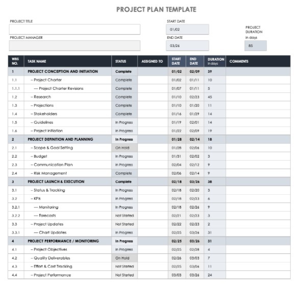 Project Plan Template