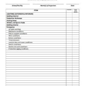 Facility Preventive Maintenance Checklist Template