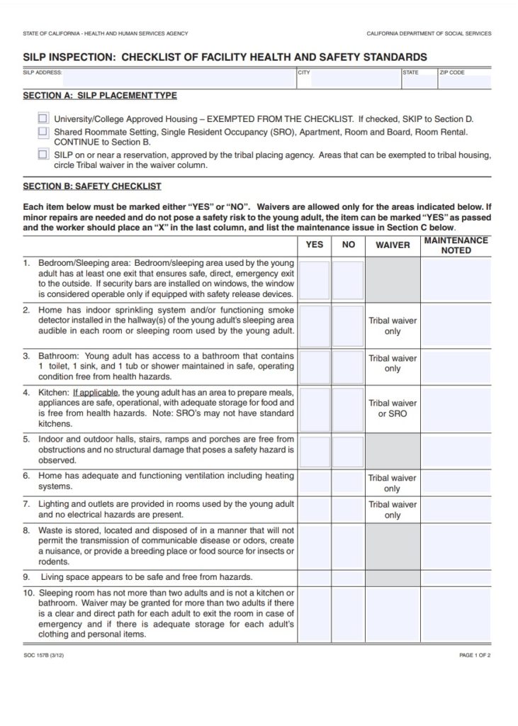 Health Facility Maintenance Checklist Template