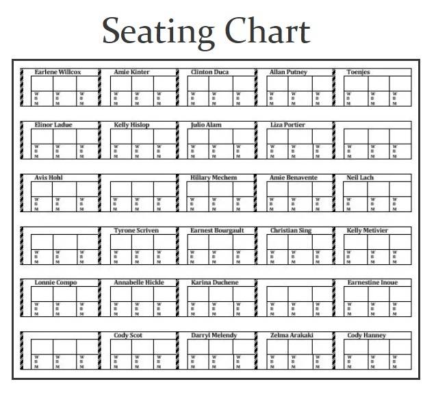 Seating Chart Template