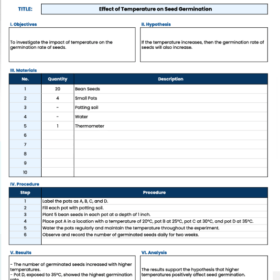 Science Fair Experiment Template