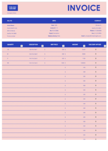 Advance Rental Invoice Template | Free Excel Templates