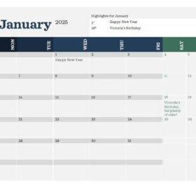 Free Calendar Timeline Template