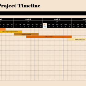Monthly Project Timeline Template