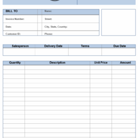 Catering Business Invoice Template PDF