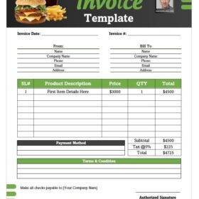 Blank Product Invoice Template