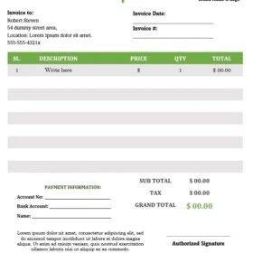 Professional Product Invoice Template